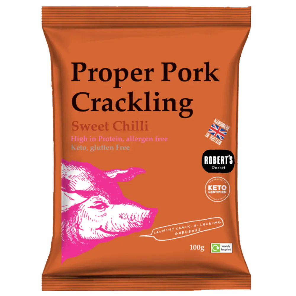 Pork Crackling 100g - Sweet Chilli