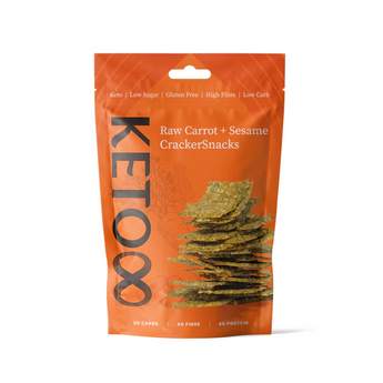 Keto Raw Carrot & Sesame Crackers