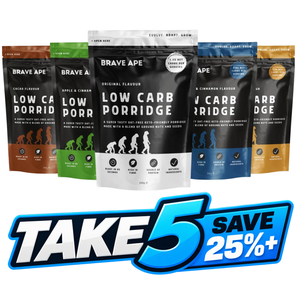 Take 5 - Mix & Match 5 packs of Brave Ape Low Carb Porridge