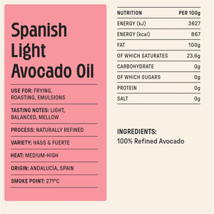 Spanish Light Avocado Oil Squeezy 750ml