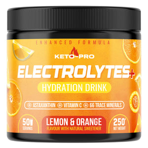 Keto Electrolytes PLUS - Lemon Orange - 250g