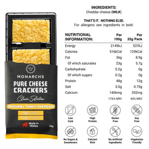 Monarchs Pure Cheese Crackers - Original Tangy Cheddar