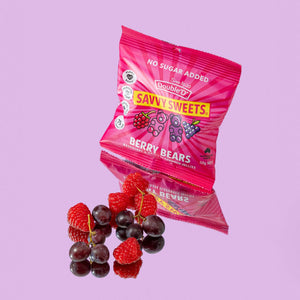 Savvy Sweets Berry Bears - 50g (Best Before 18th March)