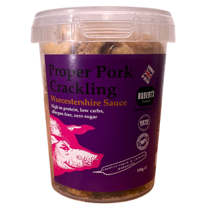 Pork Crackling 100g - Worcestershire Sauce
