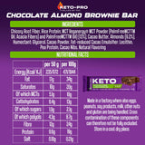 Chocolate Almond Brownie Keto Bars - 2.1G Net Carbs Per 50G Bar New Recipe Sweetener Free And Bites