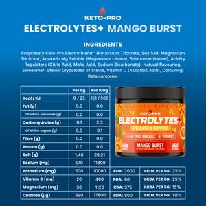 Electrolytes+  Mango Burst - 250g (NEW FORMULATION)
