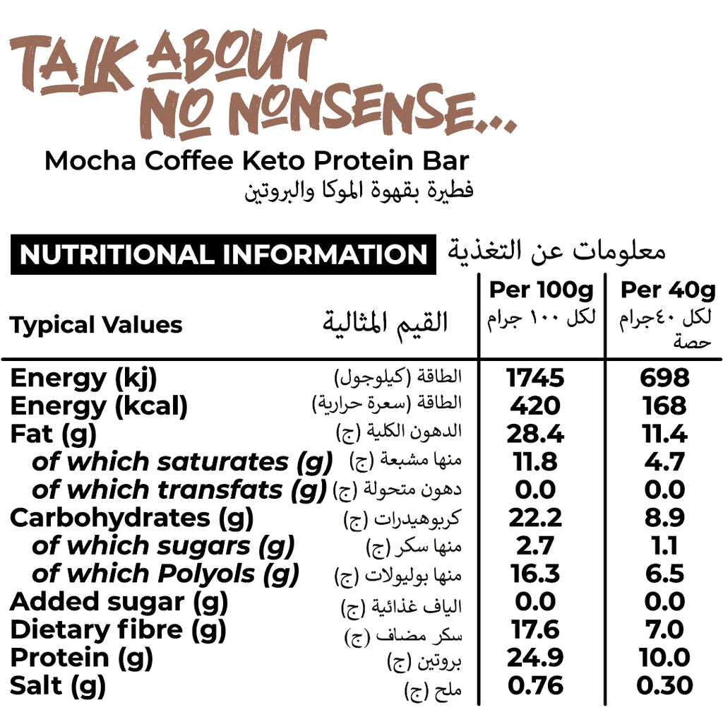 Coffee Mocha Keto Protein Bars