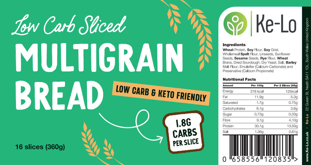 Low Carb Keto Friendly Sliced Bread - 1.8g Carbs per slice