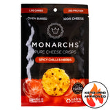 Monarchs Pure Cheese Crisps, Spicy Chilli & Herb 32g.