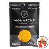 Monarchs Pure Cheese Crisps, Strong Vintage 32g.