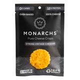Monarchs Pure Cheese Crisps Strong Vintage 32G. Keto Cheesy Snacks
