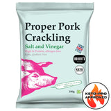 Pork Crackling - Salt & Vinegar 100G Bag Snacks