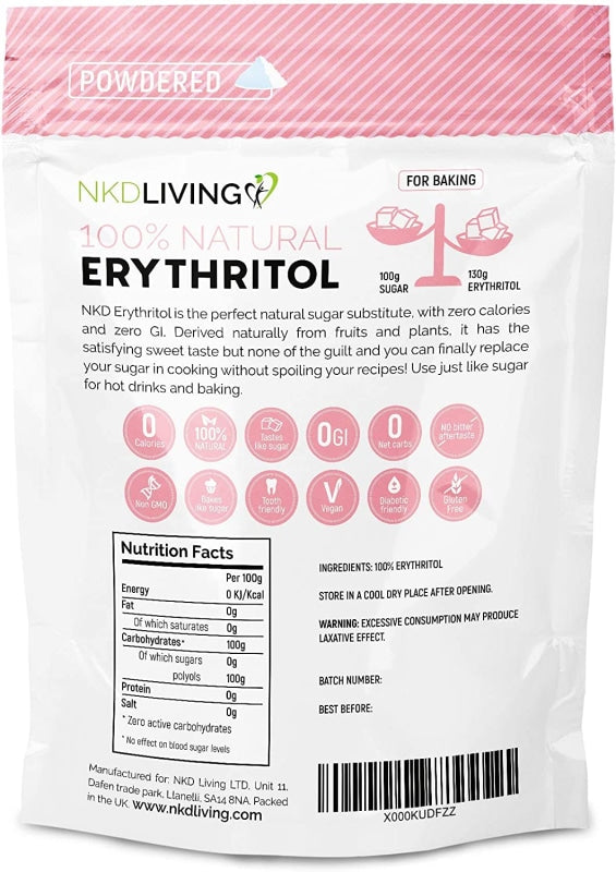 Powdered Erythritol Food Items